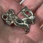Vintage two tone Scotty dog Terrier brooch. Gold Photo 3