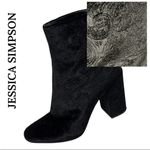 Jessica Simpson  Black Velvet Ankle Boots Size 7 Photo 1
