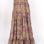 CHUFY‎ Modi Maxi Dress In Deena Amber Size Small Silk Cotton Blend Smock Orange Photo 0