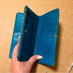 Michael Kors  leather wallet, teal blue, studded 7”x4” Photo 8