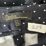 Dalia Women’s Navy Ankle Pants Size 12 Polca Dot Heart Print Stretch Waist 36 Blue Photo 1