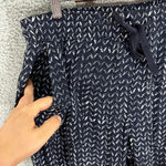 Loft womens jogger pants medium blue geometric print pull on stretch lightweight Photo 4