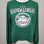 Star Wars  The Mandalorian green cropped long sleeve top size xl Photo 0