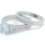 Boutique NEW 2‎ ct Solitaire Simulated Diamond Engagement Ring Set, Size 6 Photo 0