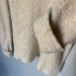Anthropologie Anthro Sleeping on Snow Fuzzy V-Neck Sweater Size M Cream Oversized Wool Blend Photo 7