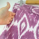 Loft Pink White Ikat Print Chino Womens Dressy Shorts 6 Ann Taylor Beachy Vaca Photo 2