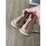 Eileen Fisher  Women's Lace Up Espadrilles Leather Sandals Toffee Cream Size 5.5 Photo 4