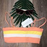 l*space L* Rebel Top Portia Striped High Waist Bikini Bottom Set XS NWT Photo 5