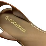 Olivia Miller Beach Open Toe Slingback Espadrille Wedge Sandals Cognac Size 10 Photo 9