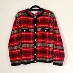 appleseed's Appleseed’s Vintage Plaid Cardigan Sweater Photo 1