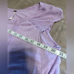 Free People  Linen Blend Slit Front Loose Top Size XS Short Sleeve Lagenlook Photo 3