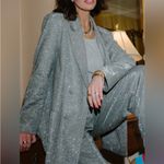 Dressed in Lala To The Disco Glitter Blazer Jacket Gray Size M Photo 1