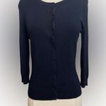Halogen  Black 3/4 sleeve button-up cardigan sweater Photo 0