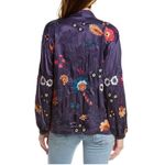 Johnny Was  Workshop  Floral Embroidered Purple Kimono Jacket Photo 1