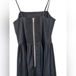 Stillwater Black Linen Blend Midi Dress Small Spaghetti Strap Boho‎ Casual Photo 4
