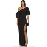 Likely  Natasha One-Shoulder Puff Sleeve Gown in Black Size US 0 Photo 9
