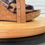 Fergalicious  Kenzie Animal Print Boho Cutout Peep Toe Wedge Sandals‎ Brown 8.5 Photo 8