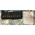 Attention  Women's Blue Lime Green Floral Skirt Zips in Back Size 2X Photo 2