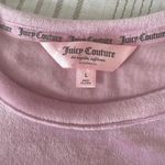 Juicy Couture Velour Rhinestone Tee size Large Lounge Velvet Y2K Shirt Baby Pink Photo 1