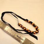 Orange beaded black ribbon necklace Photo 7