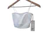 Alo Yoga Goddess Ribbed Bandeau Top White XS NWT SOLD OUT Photo 4