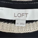 Loft  Crochet Trim Jersey Knit Sleeveless Belted Midi Dress Black Tan XS‎ Photo 11