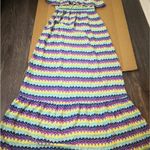 Mossimo Supply Co.Strapless Striped Maxi Dress S Boho Casual Vacation Dopamine Yellow Photo 3