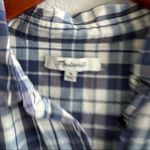 Madewell Central Linus Plaid Shirt Boxy Oversized Cap Sleeve Medium Photo 4