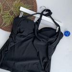NWT Swimsuits For All Womens Tank Tankini Top Black Halter Twisted Plus 20 Size 20W Photo 1