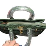 Badgley Mischka  Green Quilted Satchel Photo 6