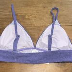 Cupshe Women's Ribbed Triangle Bikini Top Purple Glitter Size Medium Photo 2