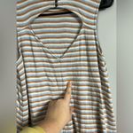 American Eagle Open Back Swing Tank T-Shirt Sleeveless Striped Dress Size Small Photo 2
