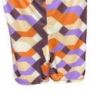 ZARA Geometric Print Bike Shorts Purple Orange Size Medium Photo 7