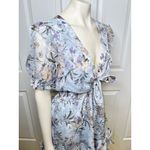 Aura Red Dress Boutique Romantic Antics Floral Print Tie Front Ruffle Mini Dress Photo 7