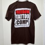 American Apparel Freedom Tattoo Comp Short Sleeve T Shirt Brown Back Graphic Size Small Photo 4