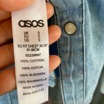 ASOS denim pearl snap button down Photo 4