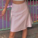 EXPRESS Pink Silk MIDI Skirt Photo 0