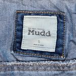 Mudd ‎ Denim Vest with Gray Hoodie Size Small Blue Jean Sleeveless Jacket Photo 2