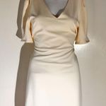 EXPRESS Cream Puff Sleeve Tie-Back Dress – Size Medium Photo 2