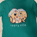 Ivory Ella  Green Long Sleeve Tee with Elephant Pocket Photo 4