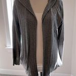 YA Los Angeles Wool Blend Open Hoody Cardigan, Grey, Size Large, EUC Photo 0