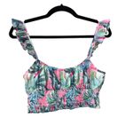 Saylor  Floral‎ Smocked Crop Top NWOT Sz Medium Photo 2