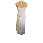 Motherhood Maternity Motherhood Off White Boho Floral Lace Trim Lined Maxi Maternity Dress Medium Photo 8