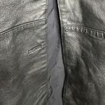 Vintage Margo's Black‎ Leather Trench Coat Black Size M Photo 3