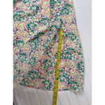 Loft NWOT  Ruffle Strap Midi Dress Green Pink Floral Summer Boho Silk Size 6 Photo 5