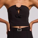 Generation Love NWT black bow bustier top Photo 0