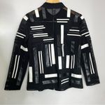 Berek‎ art To wear mesh zip front Jacket with faux leather patchwork size small Black Photo 3