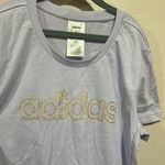 Adidas Women’s Purple and Gold Tee Photo 1