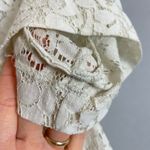 French Connection Lace Top Off-White Peplum Waist Short Sleeves Size 4 Coquette Photo 6