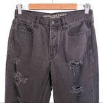 American Eagle  Jeans Ripped Vintage Hi Rise Black Wash Denim Women's Size 6 Photo 2